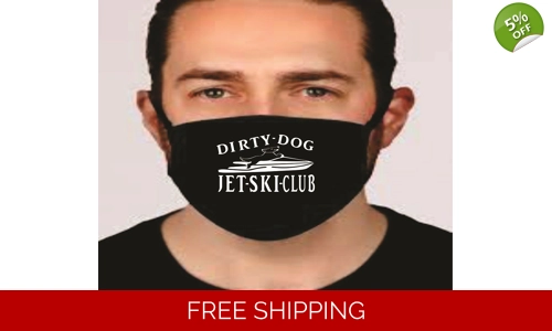 Jet Ski Dirty Dog Black Face Mask Cotton Social Distancing stop the spread